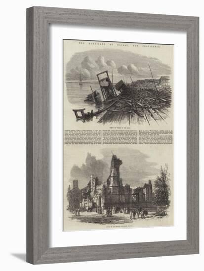 The Hurricane at Nassau, New Providence-null-Framed Giclee Print