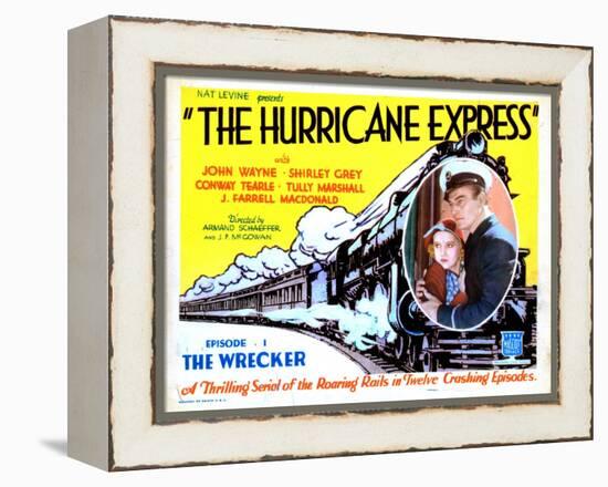 The Hurricane Express, Shirley Grey, John Wayne, 1932-null-Framed Stretched Canvas