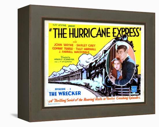 The Hurricane Express, Shirley Grey, John Wayne, 1932-null-Framed Stretched Canvas