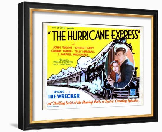 The Hurricane Express, Shirley Grey, John Wayne, 1932-null-Framed Art Print