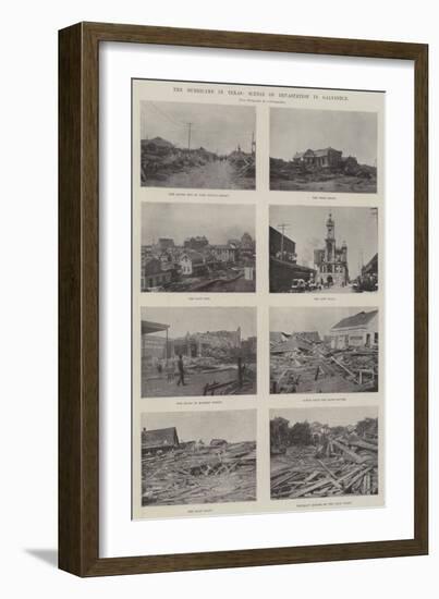 The Hurricane in Texas, Scenes of Devastation in Galveston-null-Framed Giclee Print