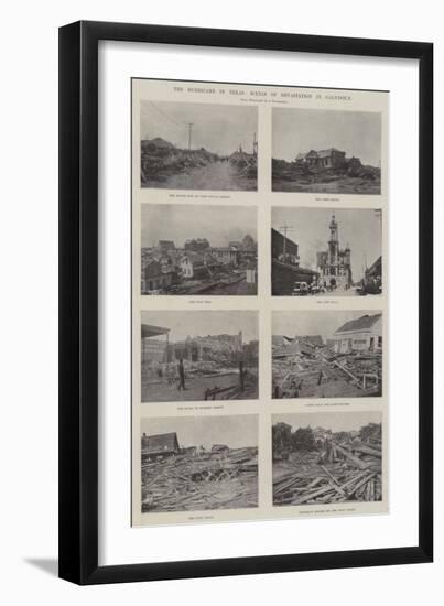 The Hurricane in Texas, Scenes of Devastation in Galveston-null-Framed Giclee Print