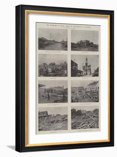 The Hurricane in Texas, Scenes of Devastation in Galveston-null-Framed Giclee Print