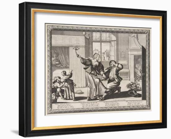 The Husband-Beater, c.1633-Abraham Bosse-Framed Giclee Print