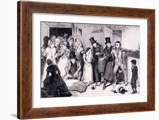 The Husband Kills the Wife, London, England, 1847-George Cruikshank-Framed Giclee Print