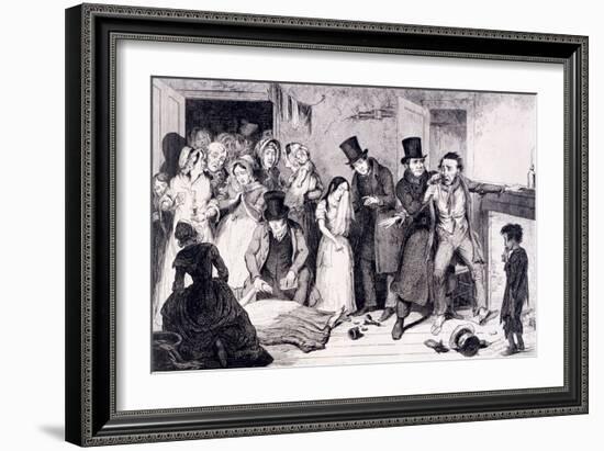 The Husband Kills the Wife, London, England, 1847-George Cruikshank-Framed Giclee Print