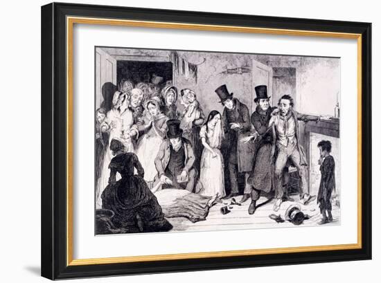 The Husband Kills the Wife, London, England, 1847-George Cruikshank-Framed Giclee Print