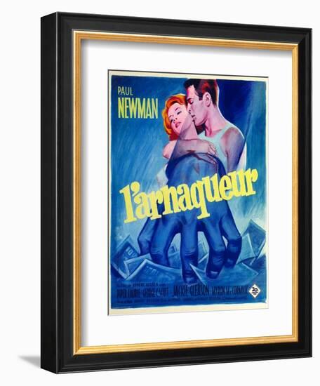 The Hustler, French Movie Poster, 1961-null-Framed Art Print