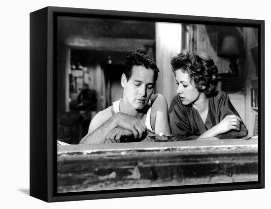 The Hustler, from Left, Paul Newman, Piper Laurie, 1961-null-Framed Stretched Canvas