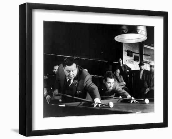 The Hustler, Jackie Gleason, Paul Newman, 1961--Framed Photo