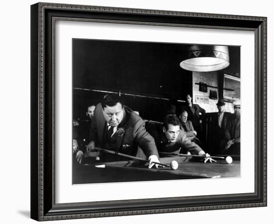 The Hustler, Jackie Gleason, Paul Newman, 1961--Framed Photo