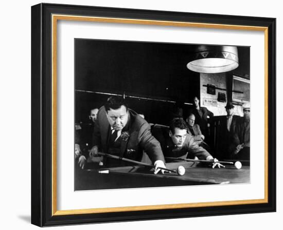 The Hustler, Jackie Gleason, Paul Newman, 1961-null-Framed Photo