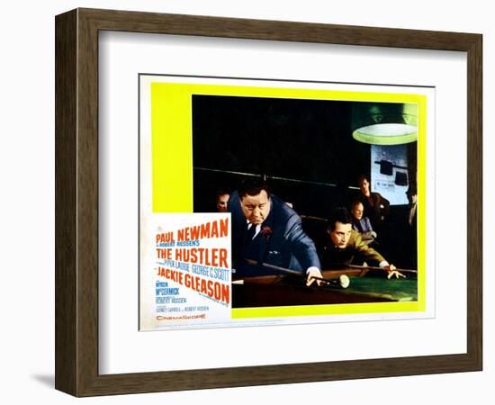 The Hustler, Jackie Gleason, Paul Newman, 1961-null-Framed Premium Giclee Print