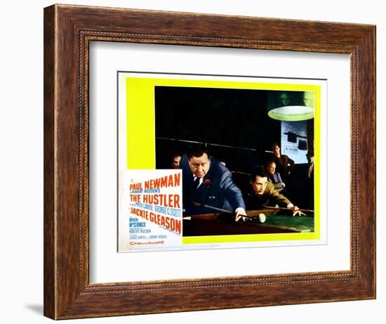 The Hustler, Jackie Gleason, Paul Newman, 1961-null-Framed Premium Giclee Print
