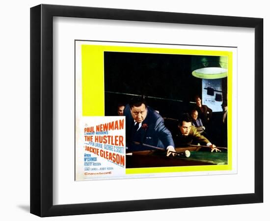 The Hustler, Jackie Gleason, Paul Newman, 1961-null-Framed Premium Giclee Print