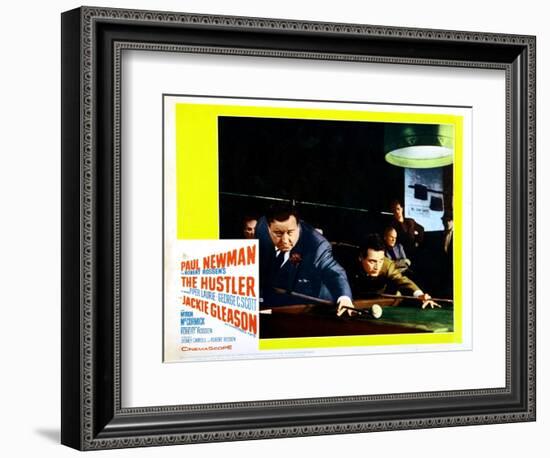 The Hustler, Jackie Gleason, Paul Newman, 1961-null-Framed Premium Giclee Print