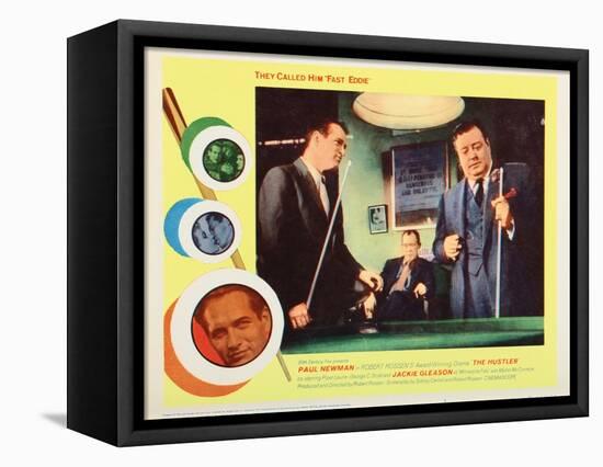 The Hustler, L-R: Paul Newman, Jackie Gleason, 1961-null-Framed Stretched Canvas
