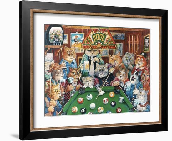 The Hustler (Pool Cats)-Bill Bell-Framed Giclee Print