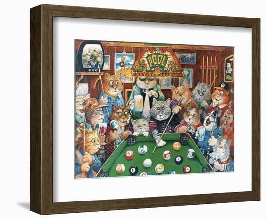 The Hustler (Pool Cats)-Bill Bell-Framed Premium Giclee Print