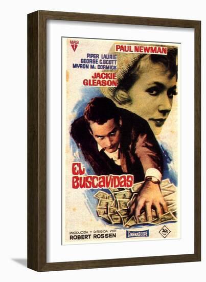 The Hustler, Spanish Movie Poster, 1961-null-Framed Premium Giclee Print