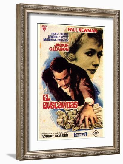 The Hustler, Spanish Movie Poster, 1961-null-Framed Art Print