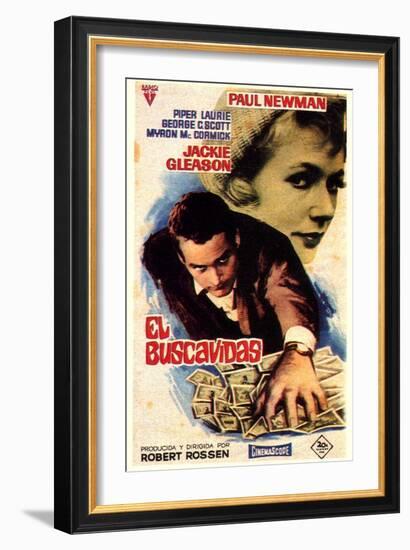 The Hustler, Spanish Movie Poster, 1961-null-Framed Art Print