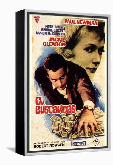 The Hustler, Spanish Movie Poster, 1961-null-Framed Stretched Canvas
