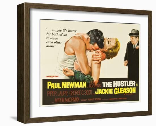 The Hustler, UK Movie Poster, 1961-null-Framed Art Print