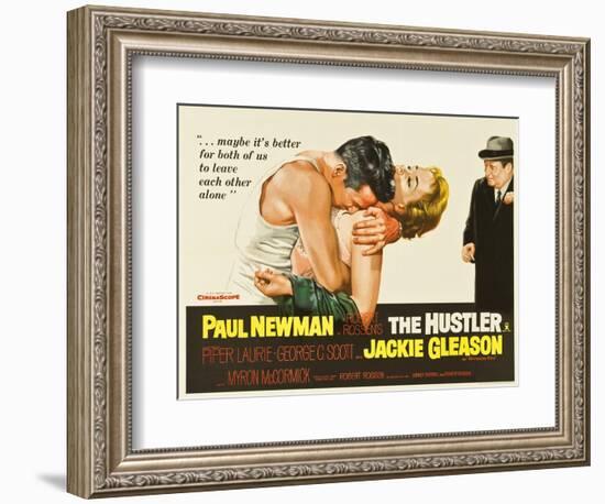 The Hustler, UK Movie Poster, 1961-null-Framed Art Print