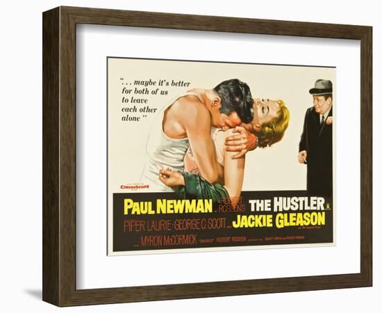 The Hustler, UK Movie Poster, 1961-null-Framed Art Print