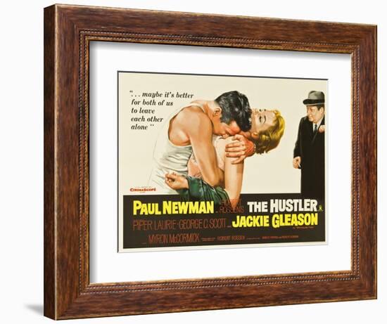 The Hustler, UK Movie Poster, 1961-null-Framed Art Print