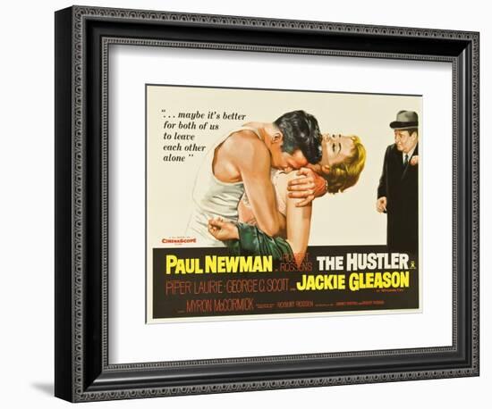 The Hustler, UK Movie Poster, 1961-null-Framed Art Print