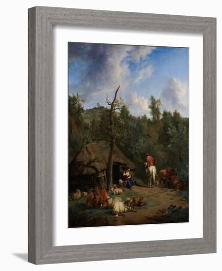 The Hut, 1671-Adriaen van de Velde-Framed Art Print