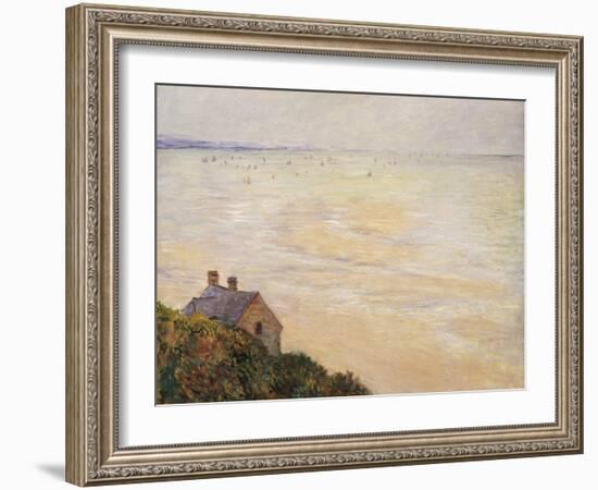 The Hut at Trouville, Low Tide, 1881-Claude Monet-Framed Giclee Print