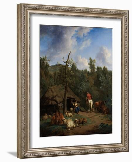 The Hut-Adriaen van de Velde-Framed Art Print