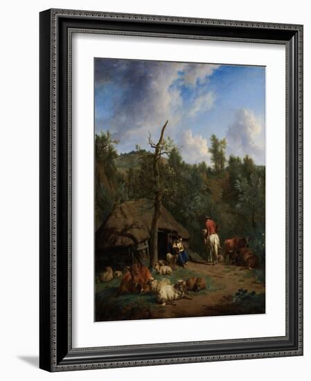 The Hut-Adriaen van de Velde-Framed Art Print