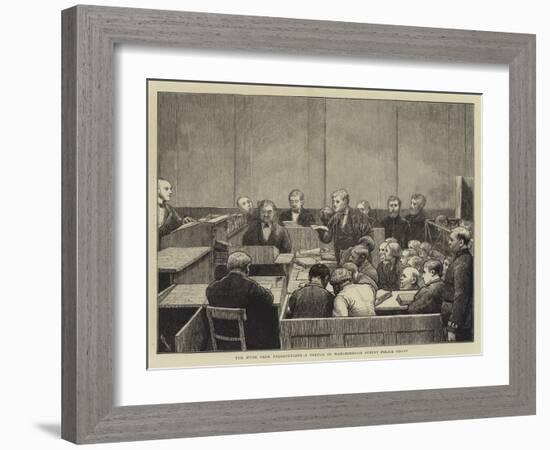 The Hyde Park Prosecutions, a Sketch in Marlborough Street Police Court-William III Bromley-Framed Giclee Print