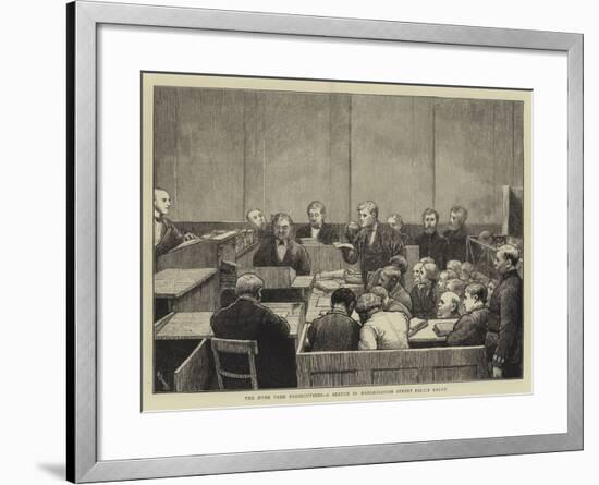 The Hyde Park Prosecutions, a Sketch in Marlborough Street Police Court-William III Bromley-Framed Giclee Print