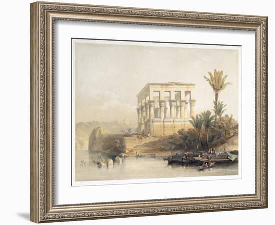 The Hypaethral Temple at Philae, called the Bed of Pharaoh, Egypt, 1849-David Roberts-Framed Giclee Print