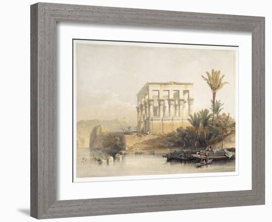 The Hypaethral Temple at Philae, called the Bed of Pharaoh, Egypt, 1849-David Roberts-Framed Giclee Print