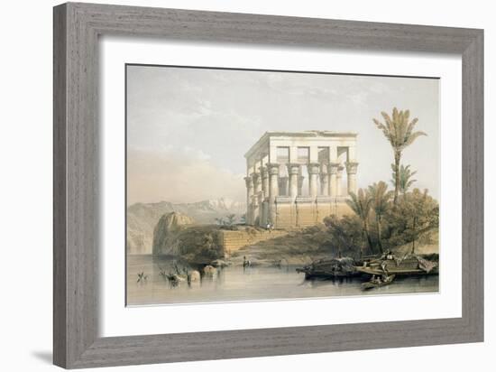 The Hypaethral Temple at Philae, Called the Bed of Pharaoh, Engraved by Louis Haghe, Pub. in 1843-David Roberts-Framed Giclee Print