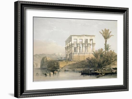 The Hypaethral Temple at Philae, Called the Bed of Pharaoh, Engraved by Louis Haghe, Pub. in 1843-David Roberts-Framed Giclee Print