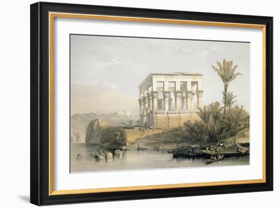 The Hypaethral Temple at Philae, Called the Bed of Pharaoh, Engraved by Louis Haghe, Pub. in 1843-David Roberts-Framed Giclee Print