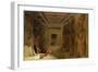 The Hypostyle Hall of the Great Temple at Abu Simbel, Egypt, 1849 (Oil on Panel)-David Roberts-Framed Giclee Print