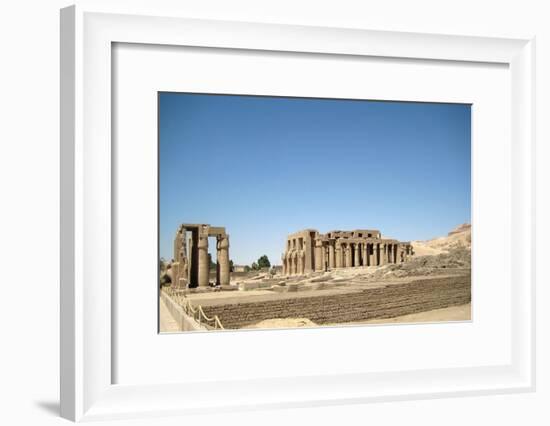 The hypostyle hall of the Ramesseum, the mortuary temple of Ramesses II-Werner Forman-Framed Giclee Print