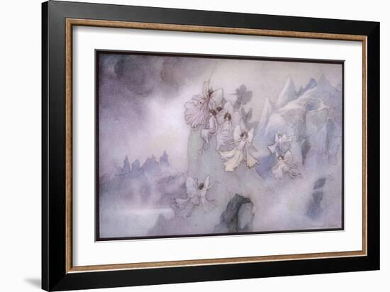 The Ice Fairies Arrive at Mother Careys Pool-Warwick Goble-Framed Art Print