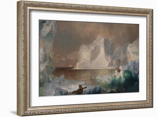 The Icebergs, 1861 (Oil on Canvas)-Frederic Edwin Church-Framed Giclee Print