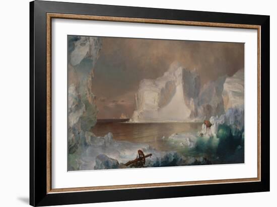 The Icebergs, 1861 (Oil on Canvas)-Frederic Edwin Church-Framed Giclee Print