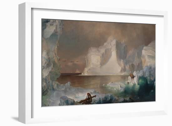 The Icebergs, 1861 (Oil on Canvas)-Frederic Edwin Church-Framed Giclee Print