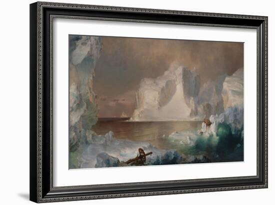 The Icebergs, 1861 (Oil on Canvas)-Frederic Edwin Church-Framed Giclee Print